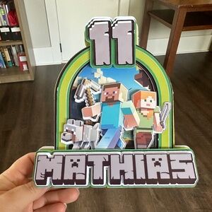 Cake topper minecraft